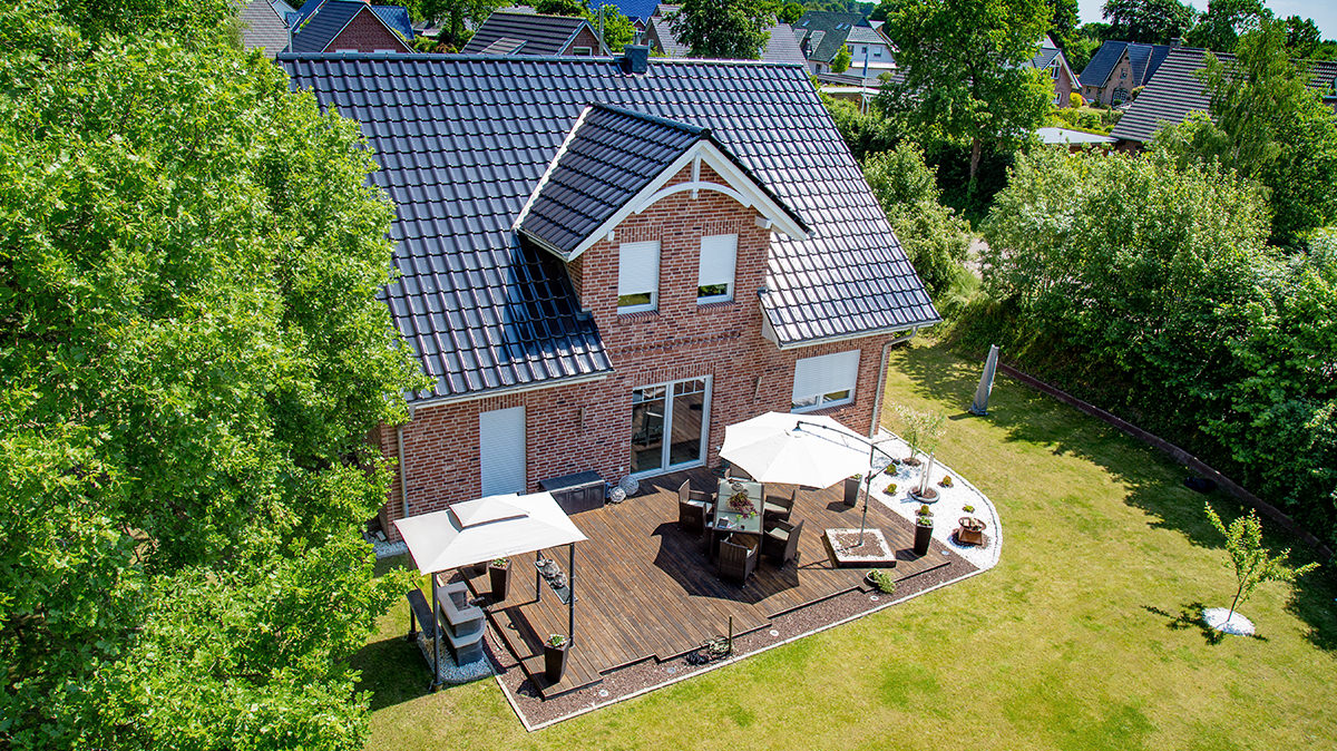 Luftbild Hochstativ Baudokumentation Einfamilienhaus